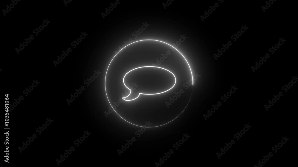 Neon text message pink color icon glowing animation. neon glowing Massage icon animation video. Neon text message pink color icon glowing animation. neon glowing Massage icon animation video.