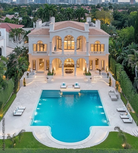 luxury swimming pool,generated ai