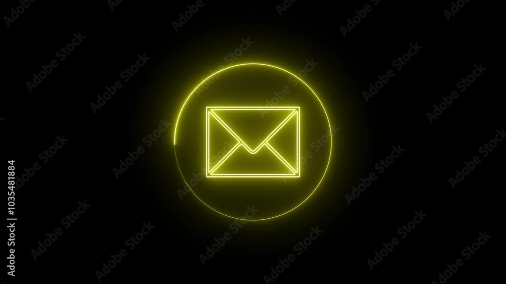 neon mail envelope icon animated on black background. glowing neon Mail envelope. Massage icon. neon animation background.. neon mail envelope icon animated on black background. glowing neon Mail envelope. Massage icon. neon animation background..