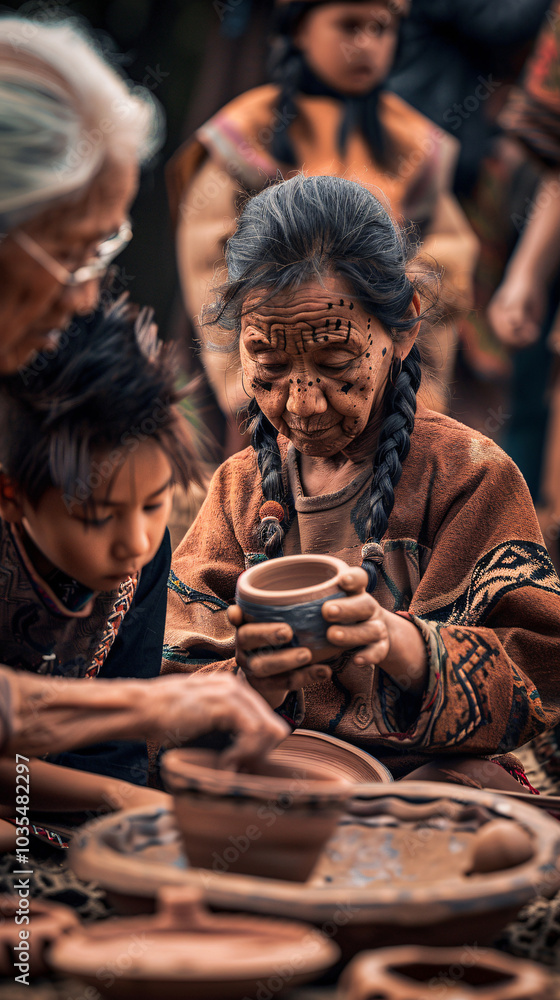 Elders Teaching Traditional Pottery Techniques