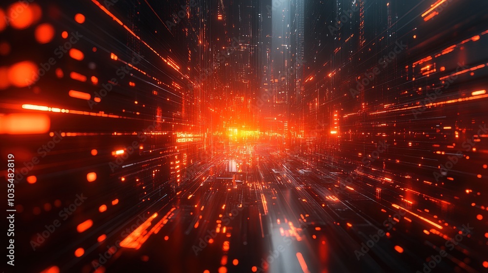 Abstract perspective financial technology sci-fi background Abstract perspective financial technology sci-fi background