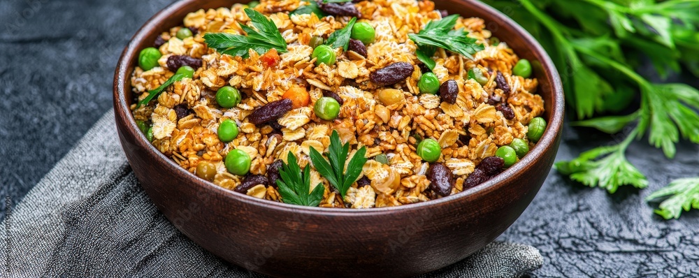 Delicious and Nutritious Granola Bowl Packed with Fresh Ingredients and Vibrant Colors for a Healthy Start to Your Day Delicious and Nutritious Granola Bowl Packed with Fresh Ingredients and Vibrant Colors for a Healthy Start to Your Day