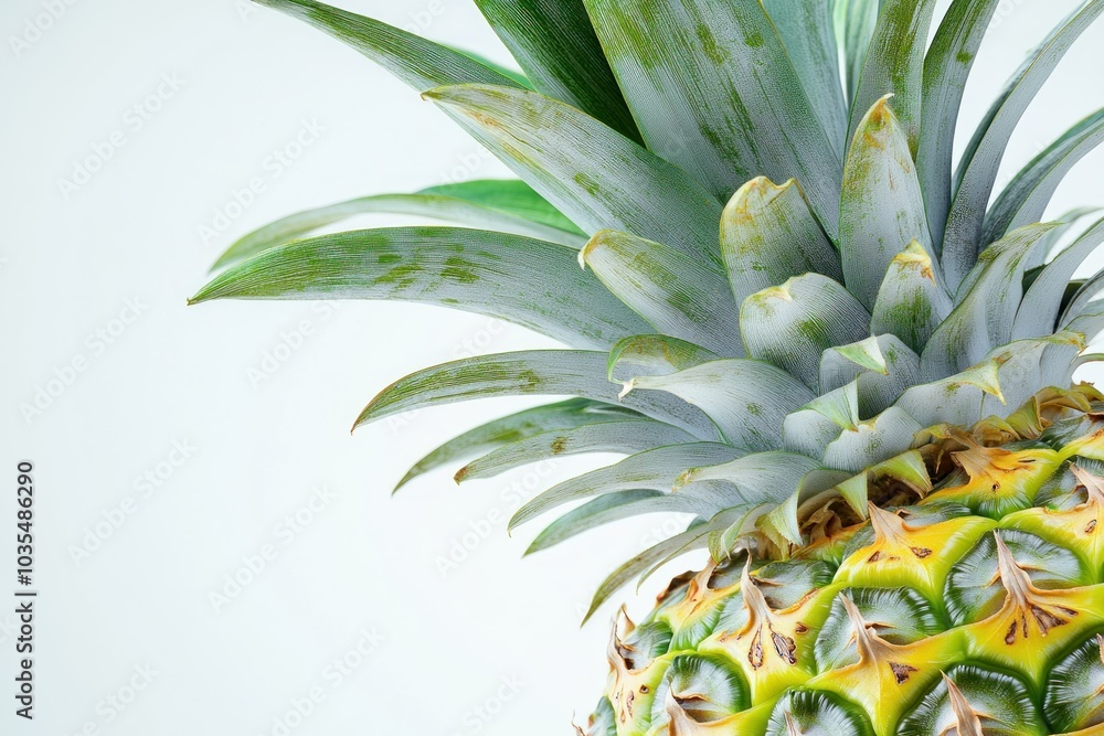 Fototapeta premium Fresh Pineapple on a White Background