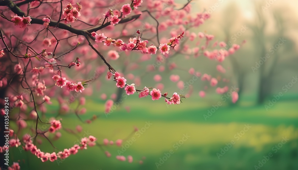 Cherry blossoms in spring, beautiful nature scene for springtime celebration Cherry blossoms in spring, beautiful nature scene for springtime celebration