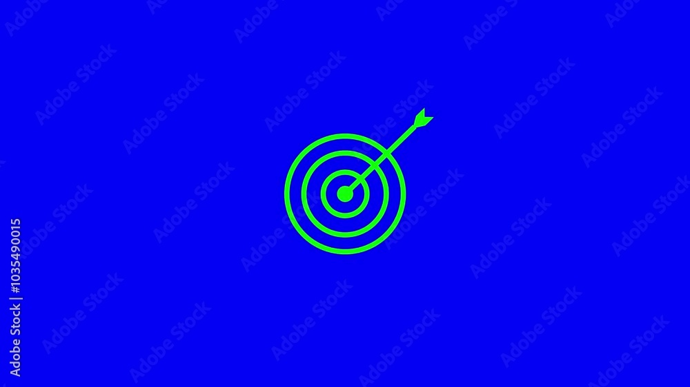 Arrow hitting the center of target - success business concept. business goals achievement, target icon 4k Animation Arrow hitting the center of target - success business concept. business goals achievement, target icon 4k Animation