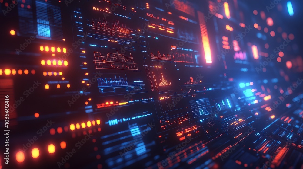 futuristic 3d blue financial data glowing panel futuristic 3d blue financial data glowing panel