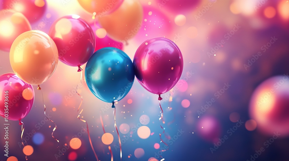 Abstract celebration birthday background with vibrant colorful balloons - ideal for festive events, party invitations, and event decorations Abstract celebration birthday background with vibrant colorful balloons - ideal for festive events, party invitations, and event decorations