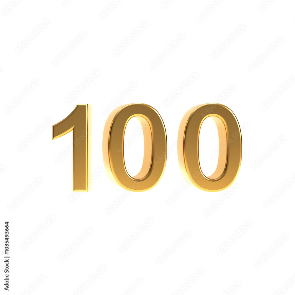 Golden number 100 png, 3d gold number one hundred isolated on transparent background. Golden number 100 png, 3d gold number one hundred isolated on transparent background.