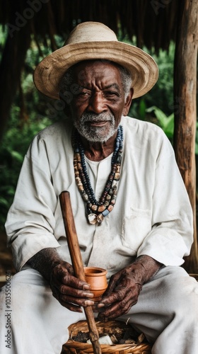 Wallpaper Mural Create an image of Preto Velho, a wise and compassionate elder spirit from the Afro-Brazilian Umbanda tradition Torontodigital.ca