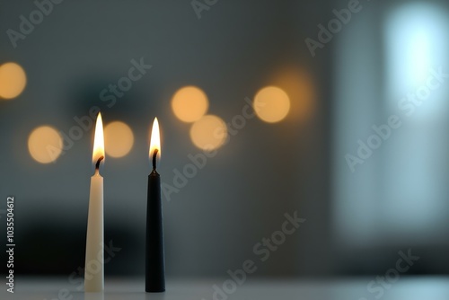 Two Candles in a Dark Room photo