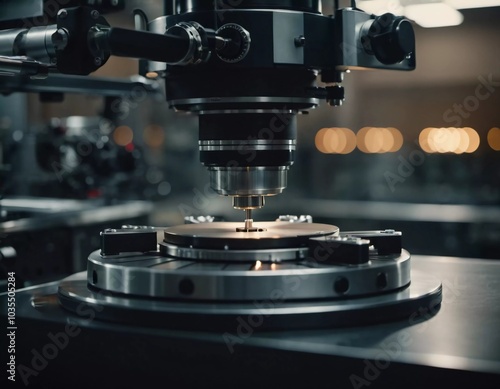 Wallpaper Mural A manufacturing facility showcases advanced milling processes with a machine tool creating intricate parts, emphasizing engineering precision and efficiency. Generative AI Torontodigital.ca