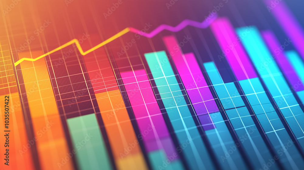 Abstract Financial Graph with Upward Trend Abstract Financial Graph with Upward Trend