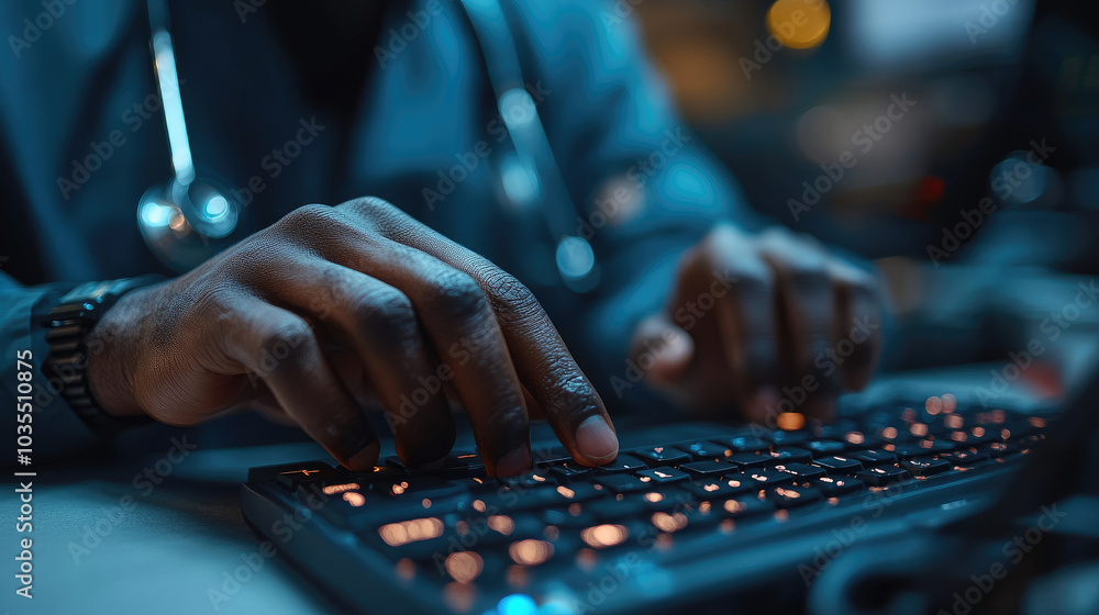 Close-up of Hands Typing on a Keyboard Close-up of Hands Typing on a Keyboard