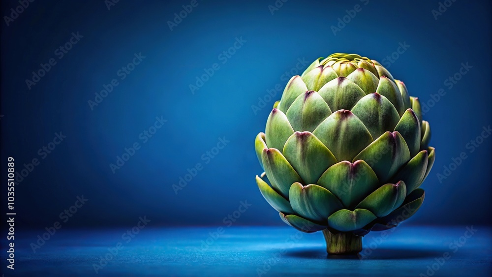 Obraz premium artichoke on deep blue background