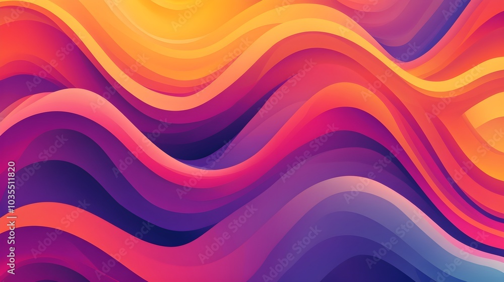Abstract Wavy Background with Vibrant Gradient Colors Abstract Wavy Background with Vibrant Gradient Colors