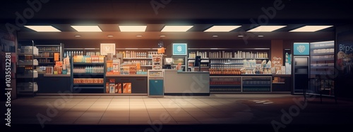 Grocery store interior