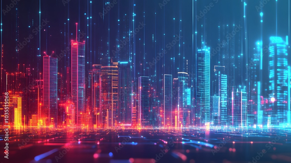Smart city big data connection technology concept. Smart city big data connection technology concept.