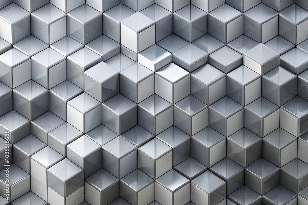 abstract geometric pattern of gray cube Panoramic abstract geometric pattern of gray cube Panoramic