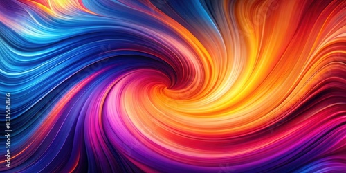 A vibrant abstract swirl of color, a mesmerizing symphony of hues dancing in a dynamic vortex