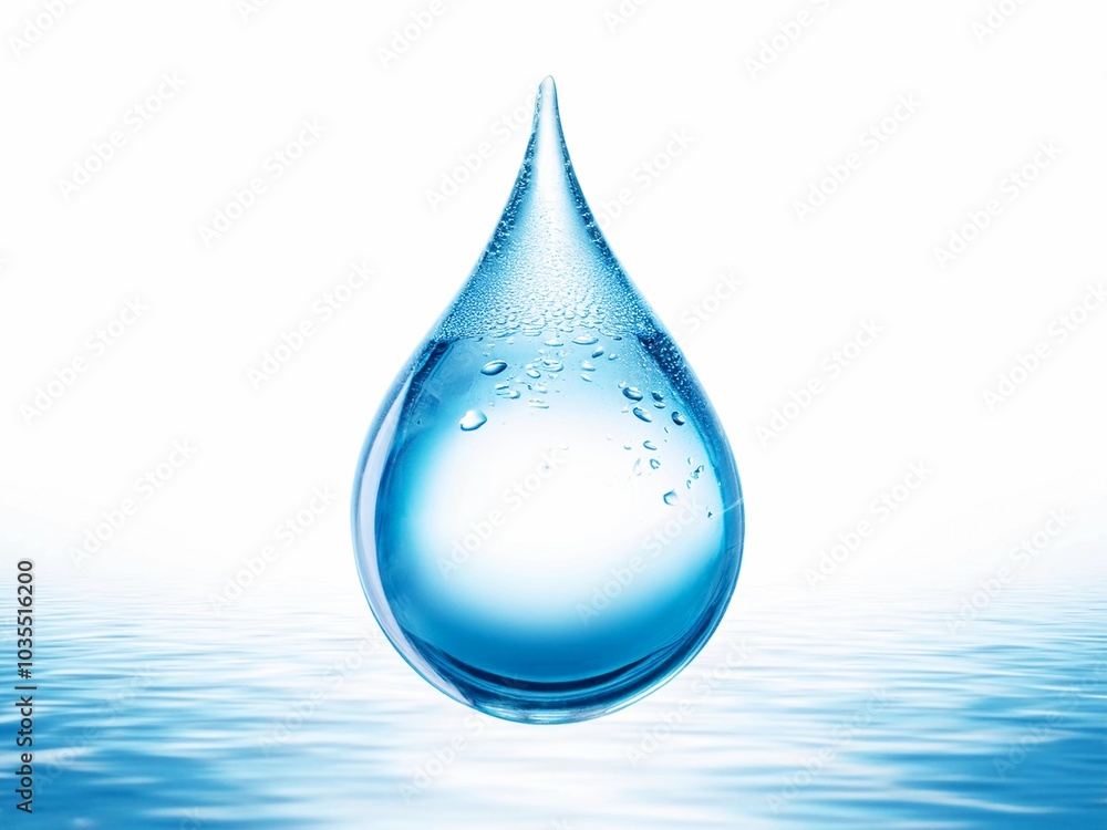 Natural water drop isolated on white background. Natural water drop isolated on white background.