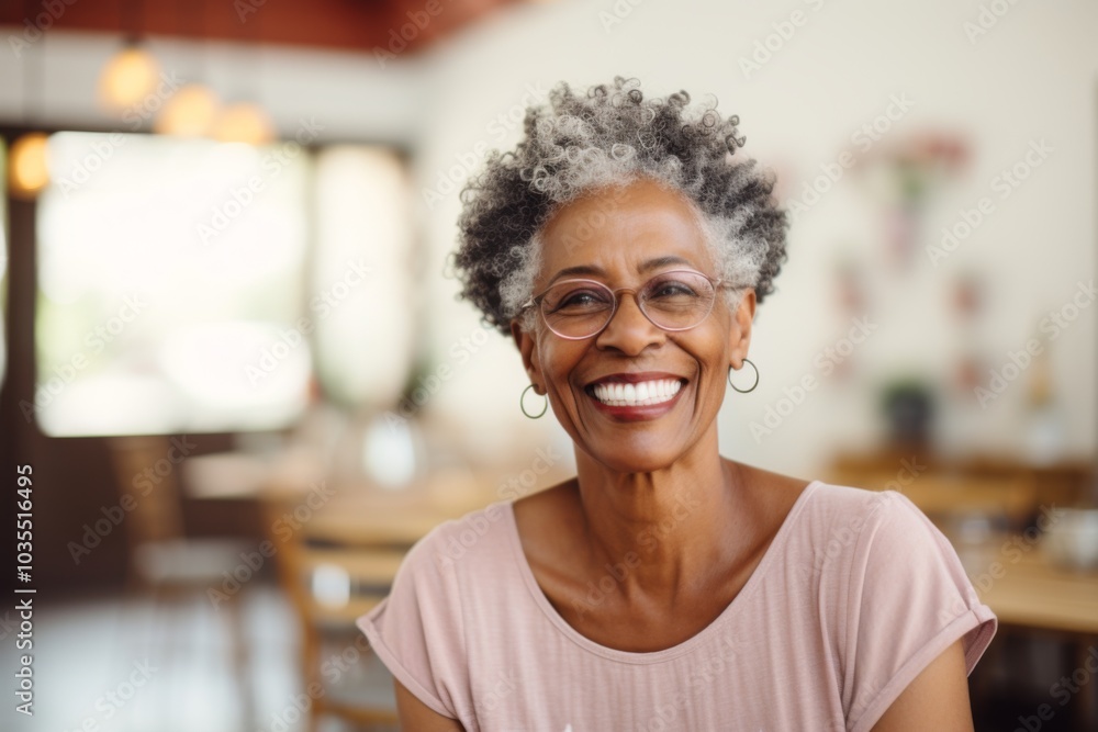 Portrait of a elderly African American woman in a nursing home Portrait of a elderly African American woman in a nursing home