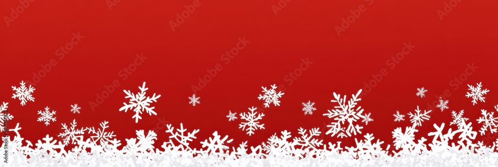 Red background template with white snow flake for holiday greeting card poster design. Red background template with white snow flake for holiday greeting card poster design.