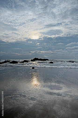 Obraz na płótnie Sunset on Arambol Beach w salonie