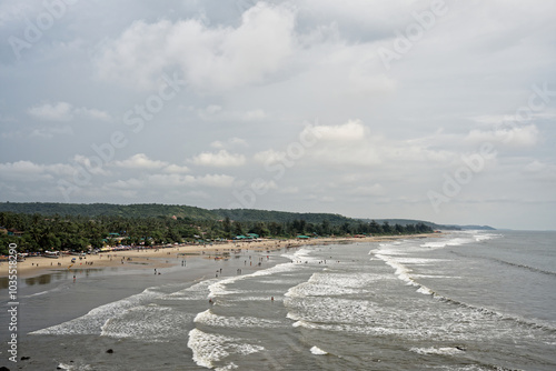 Obraz na płótnie The Charm of Arambol Main Beach w salonie