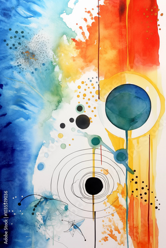 Wallpaper Mural Abstract Watercolor shape background Torontodigital.ca