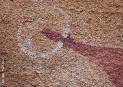 Laas geel rock art caves with paintings depicting cows, Woqooyi Galbeed region, Hargeisa, Somaliland photo