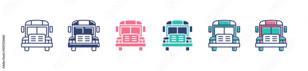 business school bus transportation icon set public travel city car vector illustration for web and app business school bus transportation icon set public travel city car vector illustration for web and app