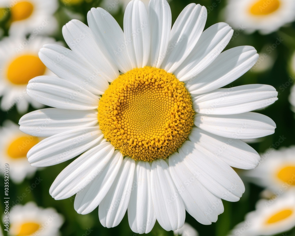 Fototapeta premium Close up of a white flower with yellow center - Nature