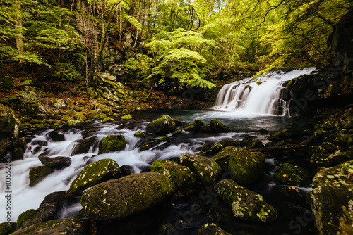 Tateshina Otaki Falls in Japan