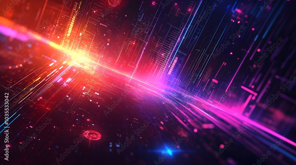 Naklejka premium Compliance theme with abstract high speed technology.