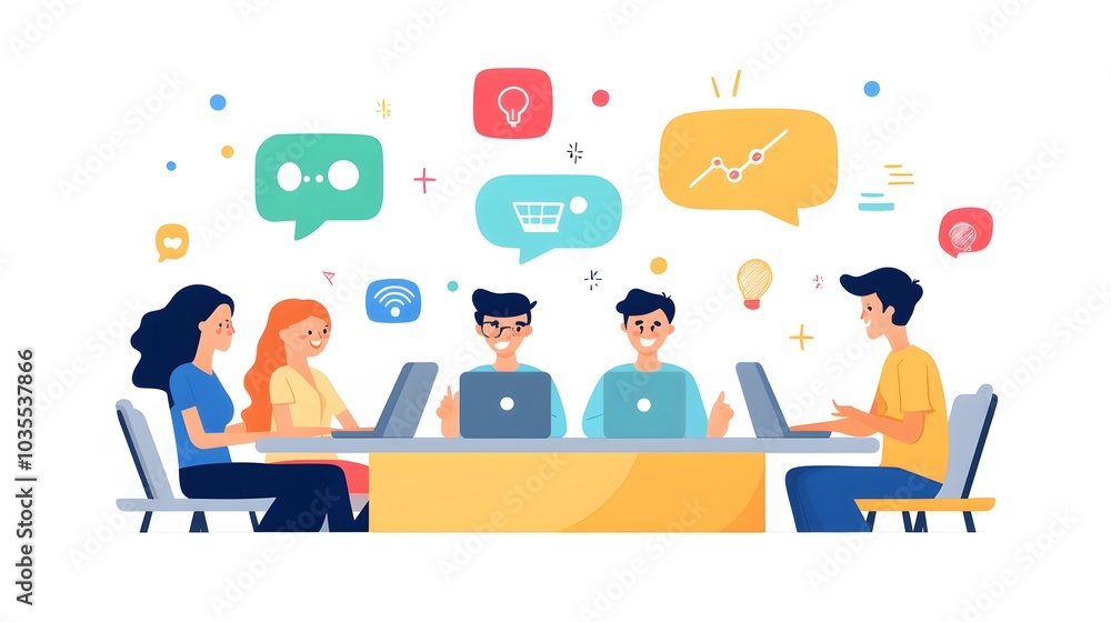 124. A team analyzing customer feedback to improve marketing strategies 124. A team analyzing customer feedback to improve marketing strategies