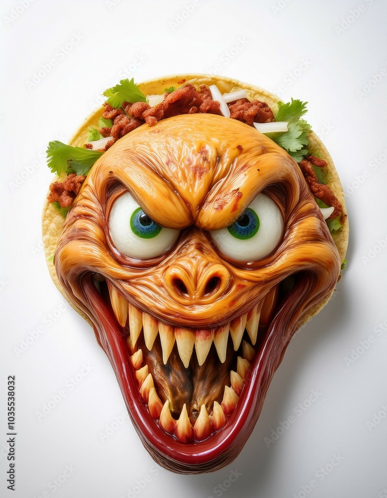 Naklejka premium gross Taco monster