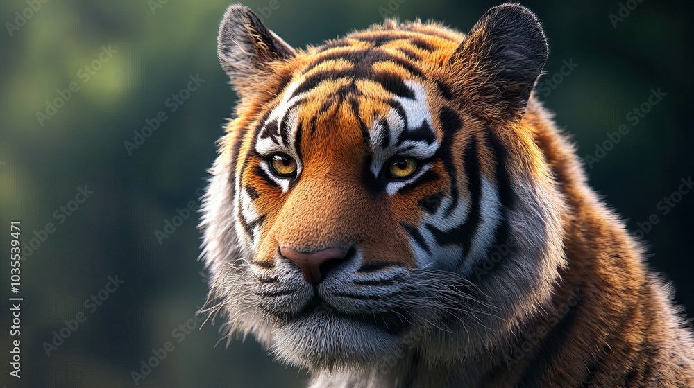 Fototapeta premium Close-up Portrait of a Majestic Tiger