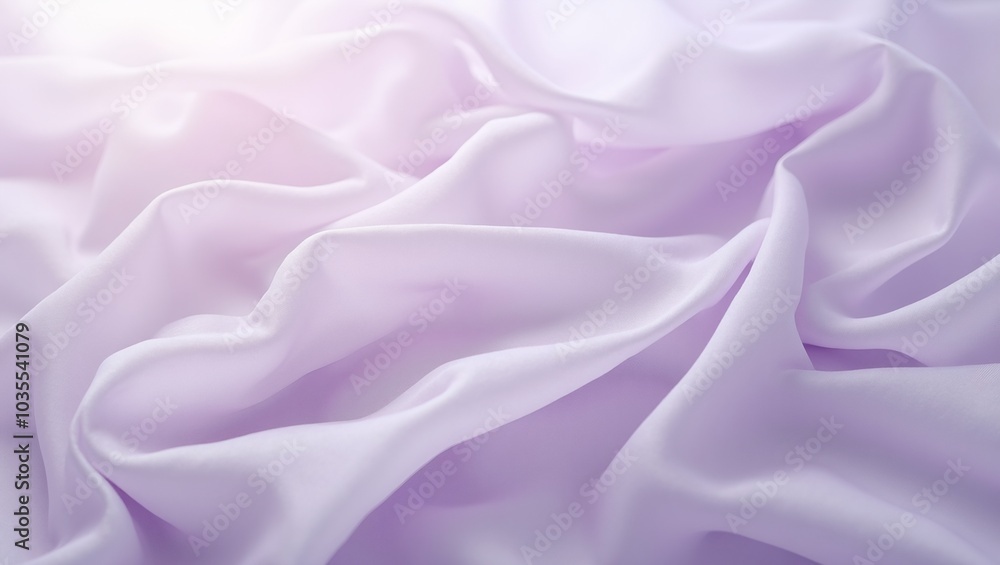 Obraz premium Elegant lavender silk chiffon fabric with a translucent flowing texture