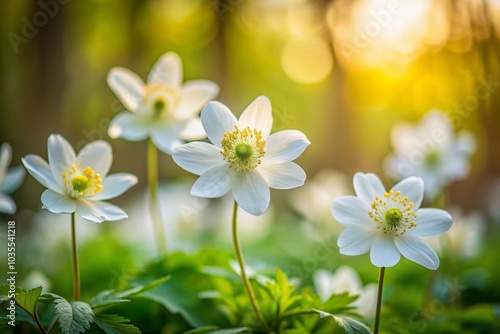 Snowdrop Anemone in Minimalist Spring Landscape Photography