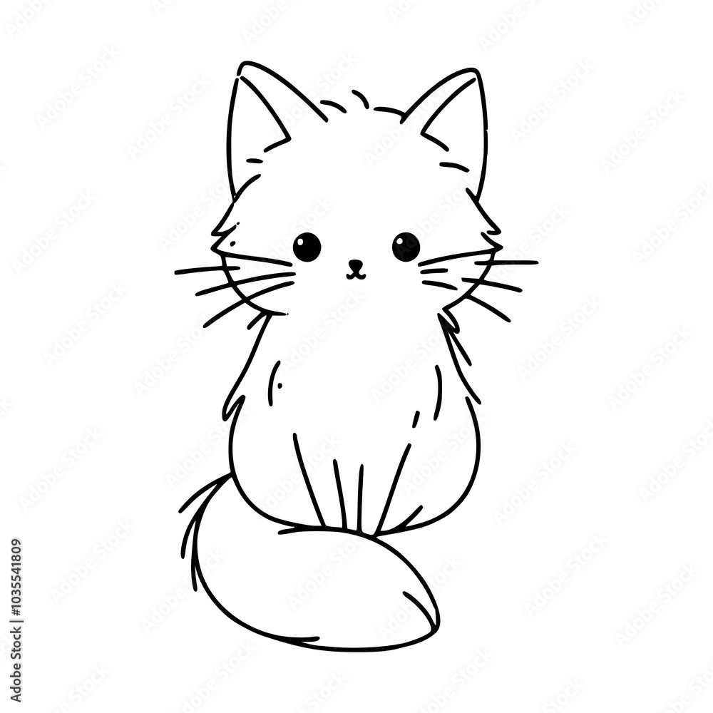 Cat line art silhouette vector Cat line art silhouette vector