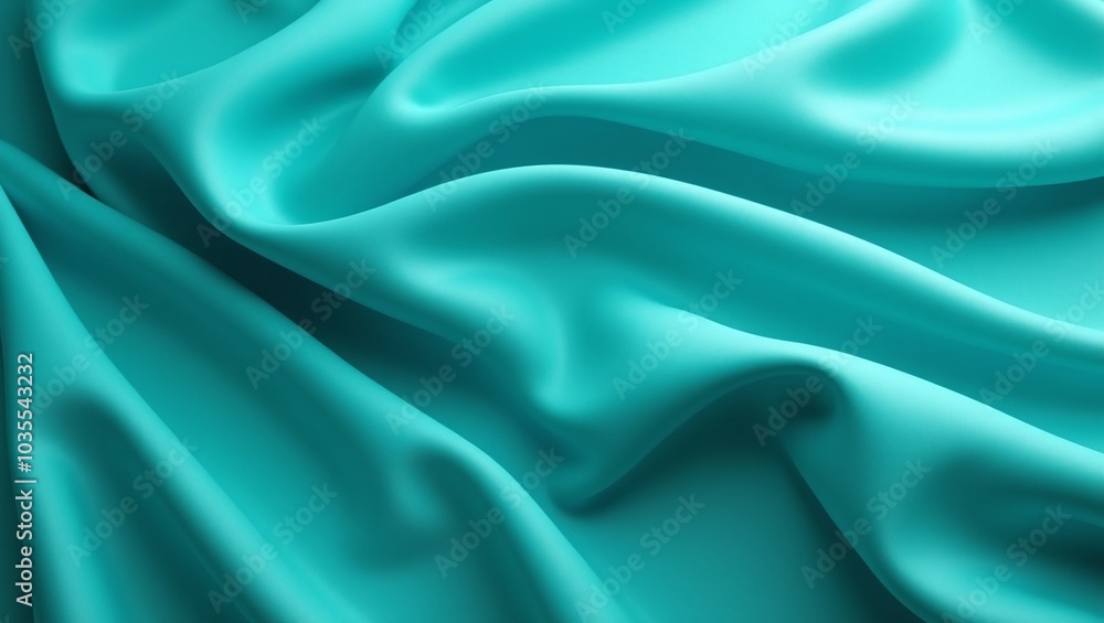 Vibrant teal spandex fabric with a shiny stretchy surface perfect for athletic wear Vibrant teal spandex fabric with a shiny stretchy surface perfect for athletic wear