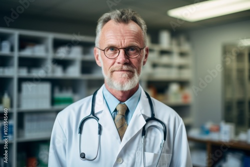 Portrait of a smiling African American male veterinarian in office