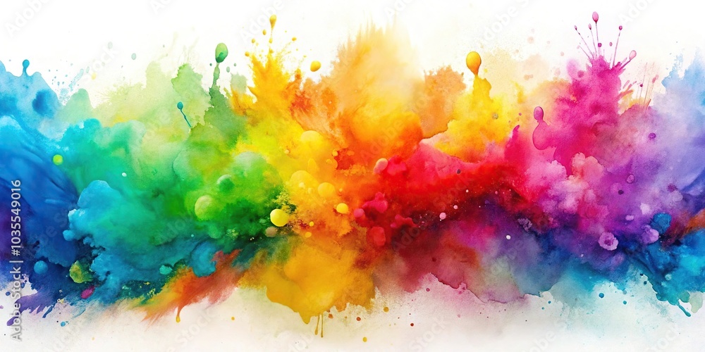 Fototapeta premium abstract watercolor background with splashes of color