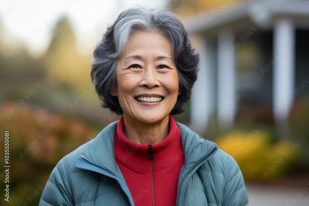Portrait of a smiling active senior woman in sport clothes at home Portrait of a smiling active senior woman in sport clothes at home