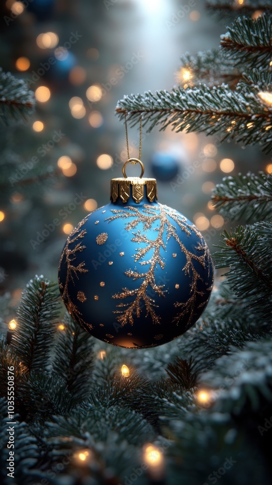 Holiday Snowy Scene with Blurred Bokeh and Space for Greetings Holiday Snowy Scene with Blurred Bokeh and Space for Greetings