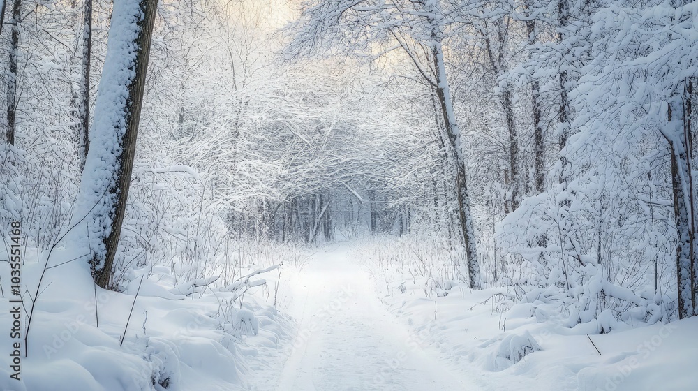 Obraz premium snow covered trees in winter