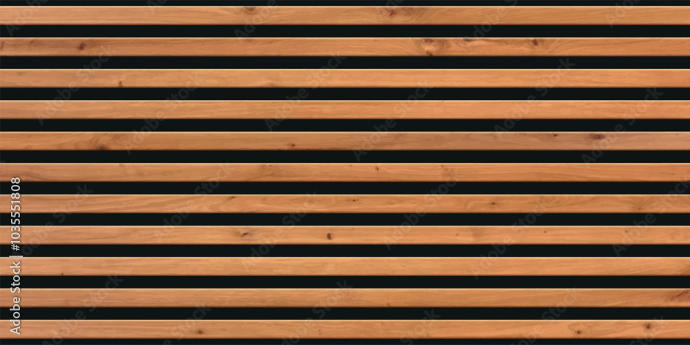 Wooden panel wall background. Horizontal wooden planks with seamless pattern creating rustic backdrop. Light and dark stripes emphasize texture and natural wood grain. Furniture design. Wooden panel wall background. Horizontal wooden planks with seamless pattern creating rustic backdrop. Light and dark stripes emphasize texture and natural wood grain. Furniture design.