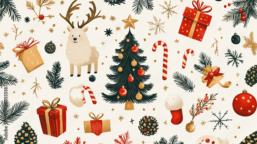 christmas seamless pattern theme christmas seamless pattern theme