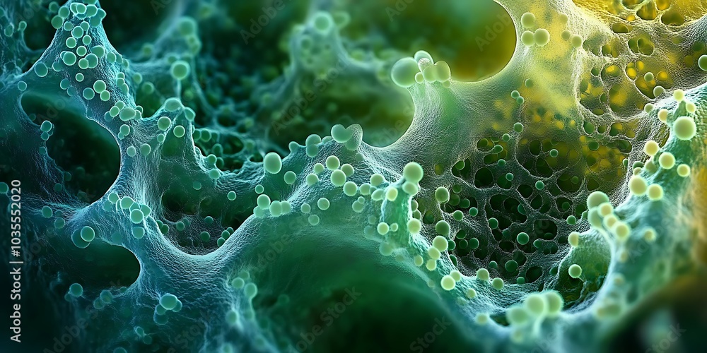Close-up of bacteria under a microscope Close-up of bacteria under a microscope