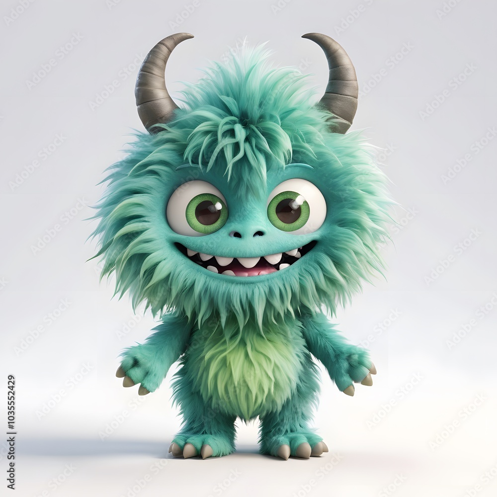 Cute monster and demon on white background Created with Generative AI technology. Cute monster and demon on white background Created with Generative AI technology.